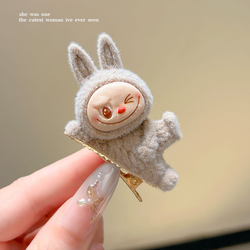 Cute Labubu Doll Hair Clip – Adorable Cartoon Accessory for Girls