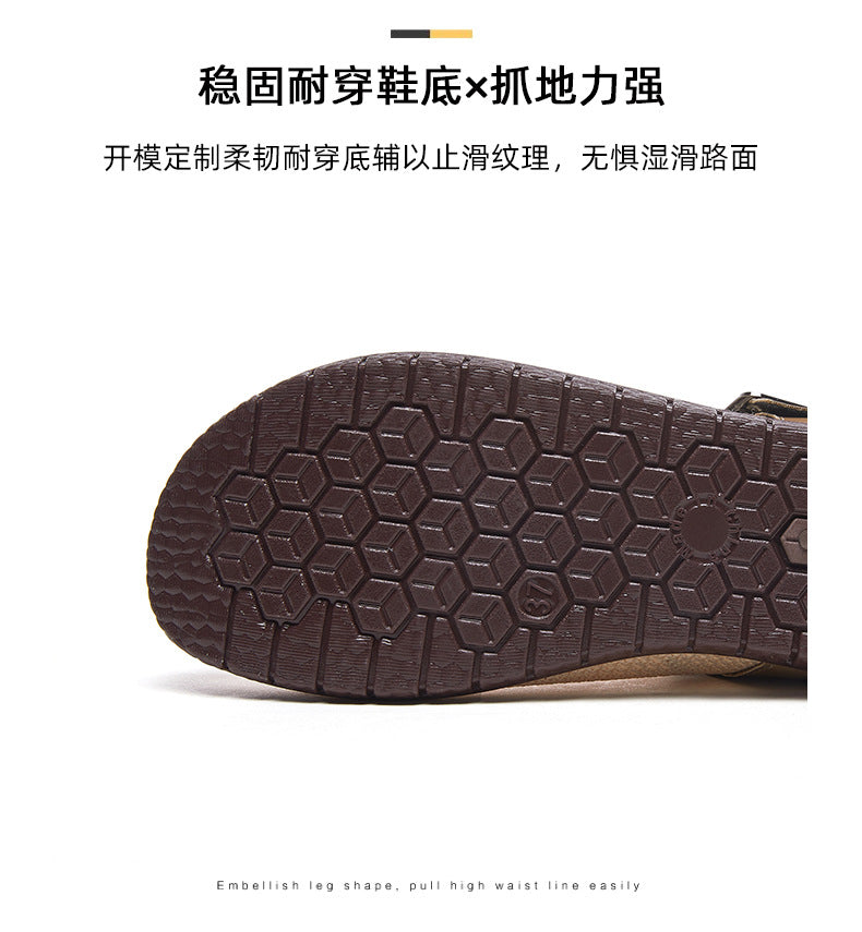 Shoes Women's Casual New Style Versatile Soft Sole Sandals insF French Style Women's Outdoor Slippers Flyknit Mesh Closed Toe Half Slipper