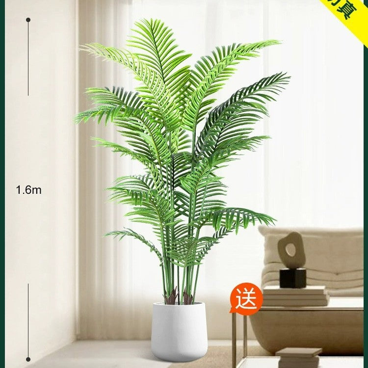 Artificial Green Plant High-End Light Luxury Anthurium Floor Potted Fake Flower Tree Indoor Living Room Bionic Plant Decorative Ornament