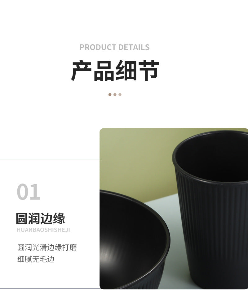 TEMU Amazon Wheat Straw Plate Bowl Cup Tableware Set Household Dining Plate Rice Bowl Water Cup Tableware Set Eco-friendly
