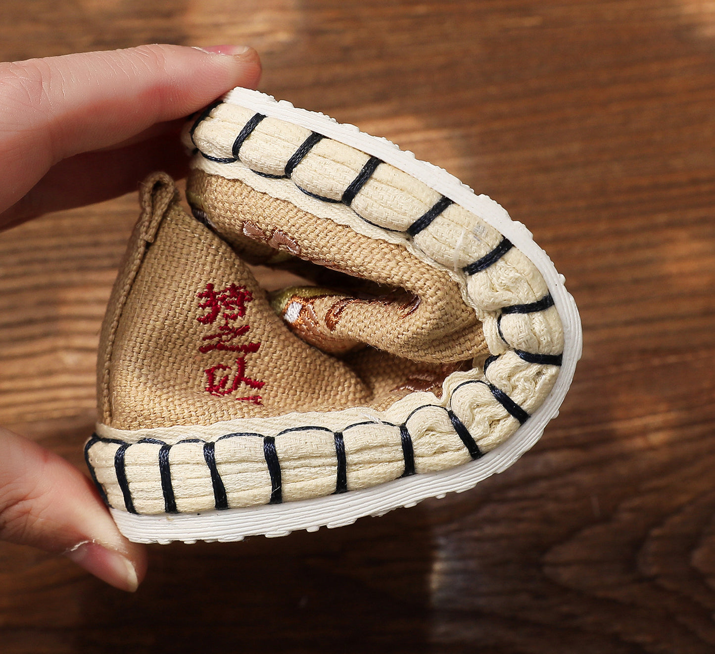 Old Beijing Traditional Cloth Shoes for Children, Thousand-Layer Sole Embroidered Cloth Shoes, Spring and Autumn Ancient Costume Hanfu Shoes, Ethnic Style Boys' Shoes