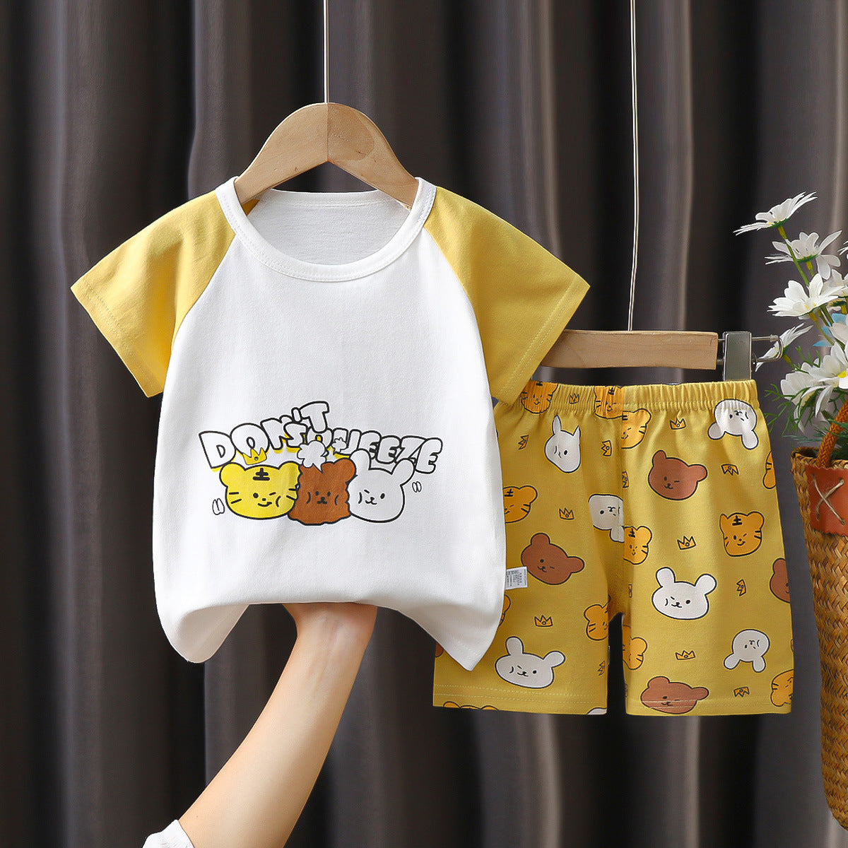 Children's Summer Short Sleeve Set a Cotton-like Boys' and Girls' Clothing t T-shirt Baby Summer Clothing2025Children's Clothing
