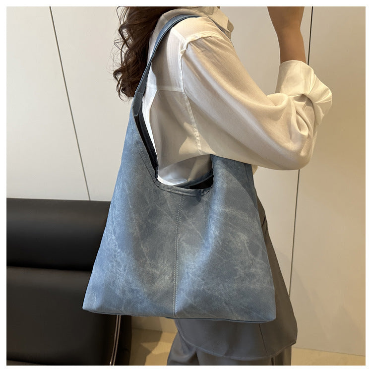 European and American Style Large Capacity Women's Bag2025Summer New Fashionable Single Shoulder Tote Bag Casual Underarm Bag