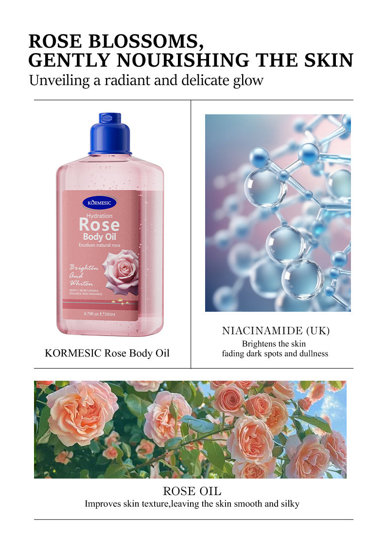 KORMESIC Full English Coconut Body Oil Body oil Massage Essential Oil260ml Cross-Border Foreign Trade Wholesale
