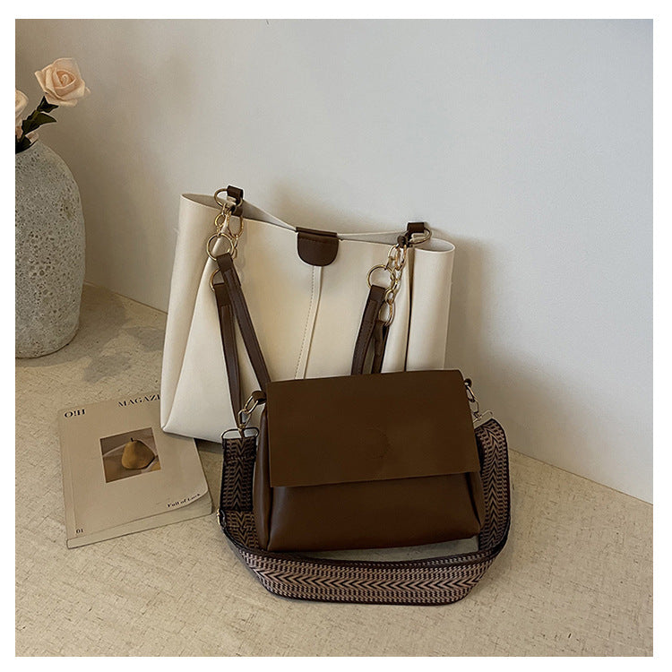 Women's two-piece large capacity bag set2024New Fashion Commuting Handbag Simple Casual Shoulder Tote Bag for Women