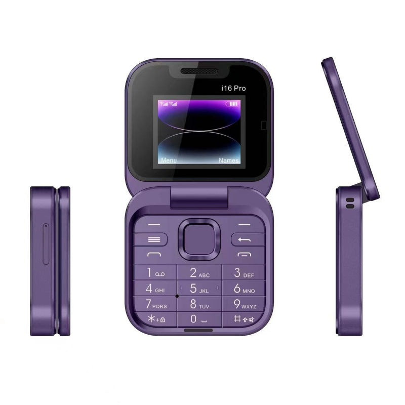 Mini Flip Phone Cross-Border i16 pro Flip Phone Dual SIM2G Button Mini Export Mobile Phone Wholesale