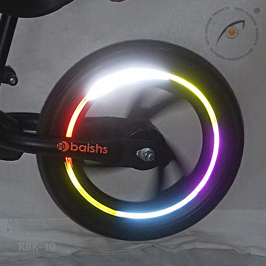 Cross-border Exclusive In-Stock Colorful Bicycle Rim Tire Reflective Stickers Colorful children's balance bike reflective stickers