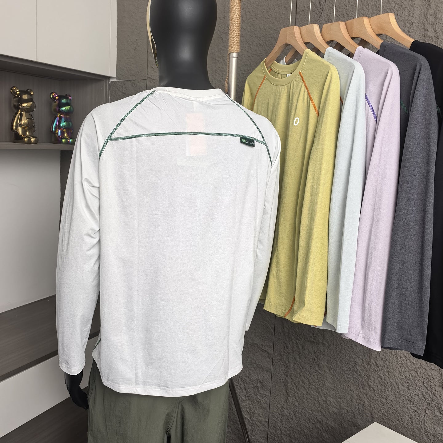 25Autumn New Color-Block Sunscreen!Men's Thin Quick-Dry Sports Cycling Outdoor Cool Feel Raglan Sleeve Base Shirt Long Sleeve T T-shirt