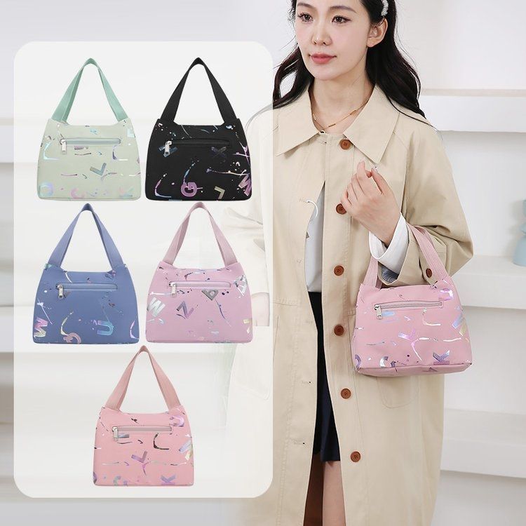 Cloth Bag Women Canvas Handheld Small Bag Oxford Cloth Waterproof Lunch Bag Phone Bag Women Bag New Style Mom Shopping Bag