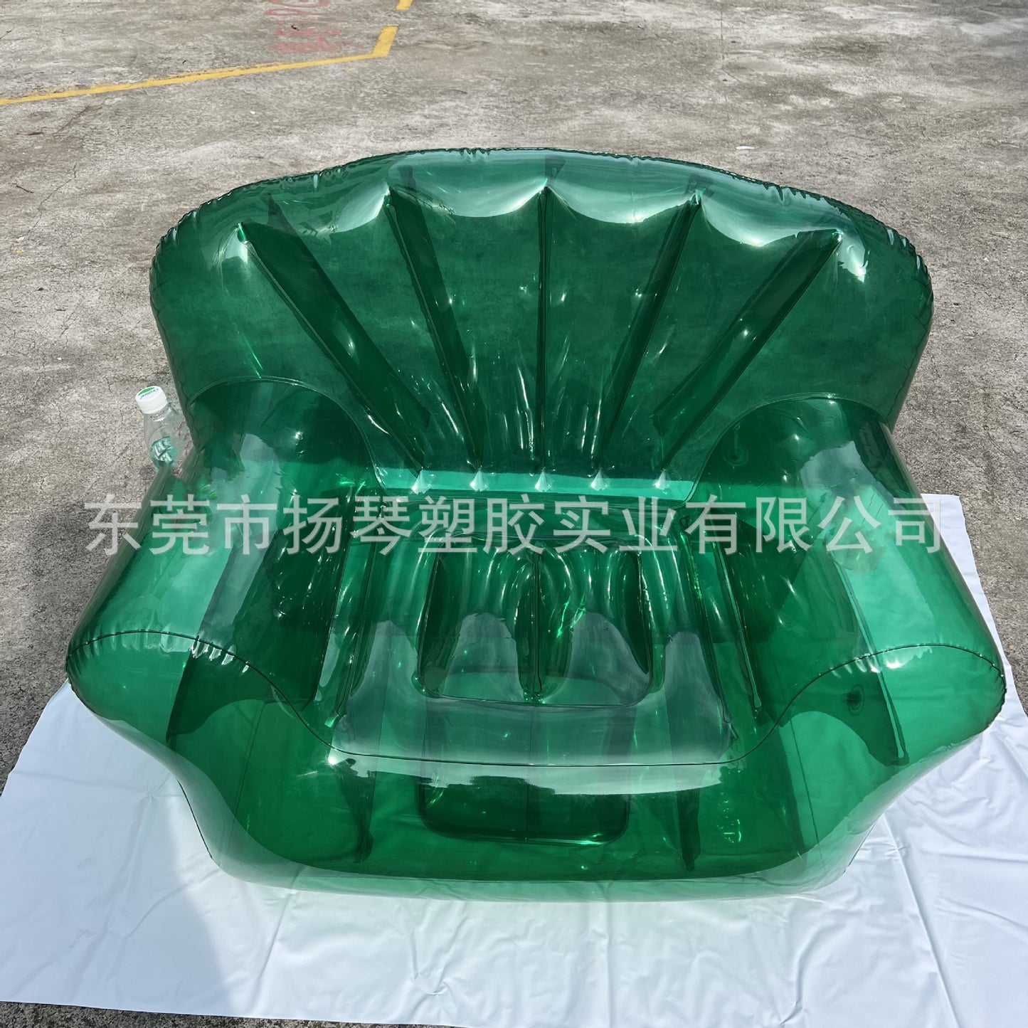 In Stock Transparent Sofa PVC Inflatable Sofa Camping Inflatable Lazy Recliner Single Seat Stuffable Doll Stool