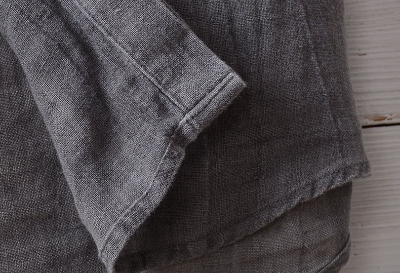 Japanese Retro Linen Short Sleeve Shirt Men's Summer Casual Thin Breathable Loose Half Sleeve Cotton Linen Shirt