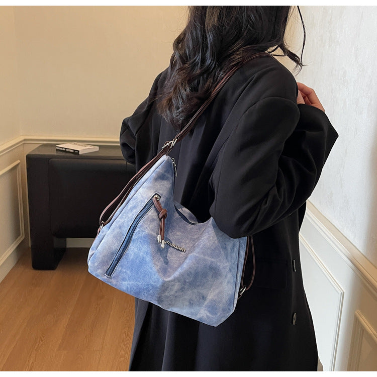 Melard Women's Bag2025New Crossbody Bag Winter Versatile High-End Feel Shoulder Bag Large Capacity Tote Bag