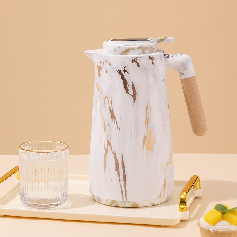 Cross-Border Insulated Kettle Household Glass Inner Liner Warm Kettle Simple Office Coffee Large Capacity Hot Water Kettle Insulated Water Kettle