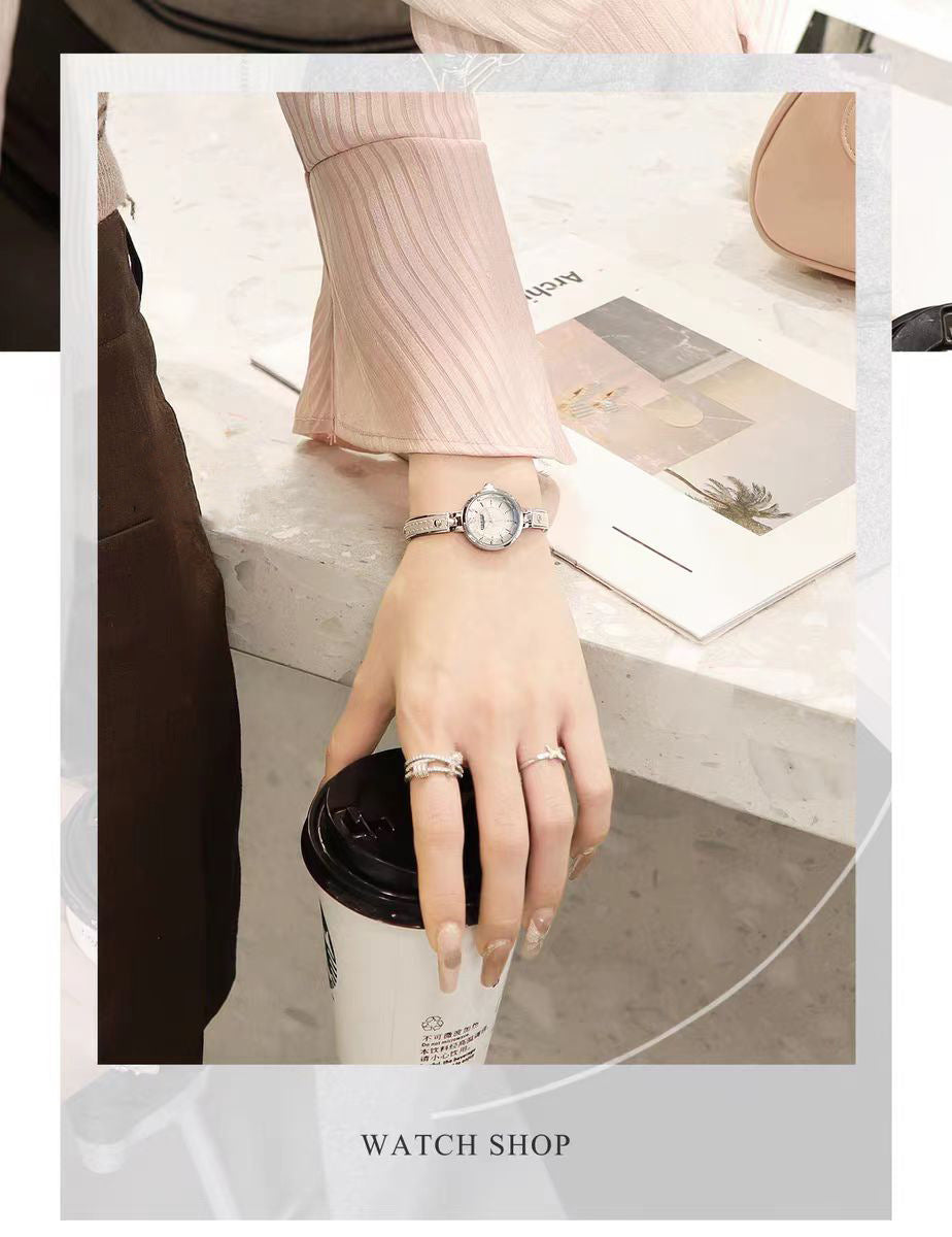 Dishidu Dishidu Women's Watch Bracelet Watch Exquisite Compact Women's Light Luxury Niche Quartz Women's Watch High Aesthetic