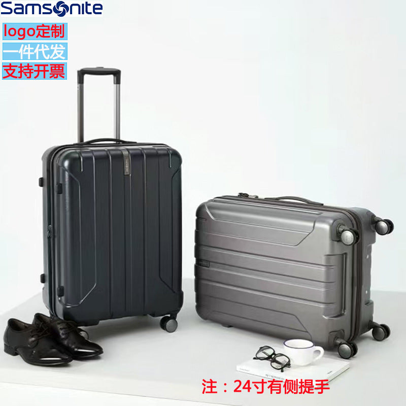 Samsonite NIAR Series Fashion Vertical Striped Wear-resistant Non-slip Travel Suitcase AY8Expandable Four-Wheel Trolley Case