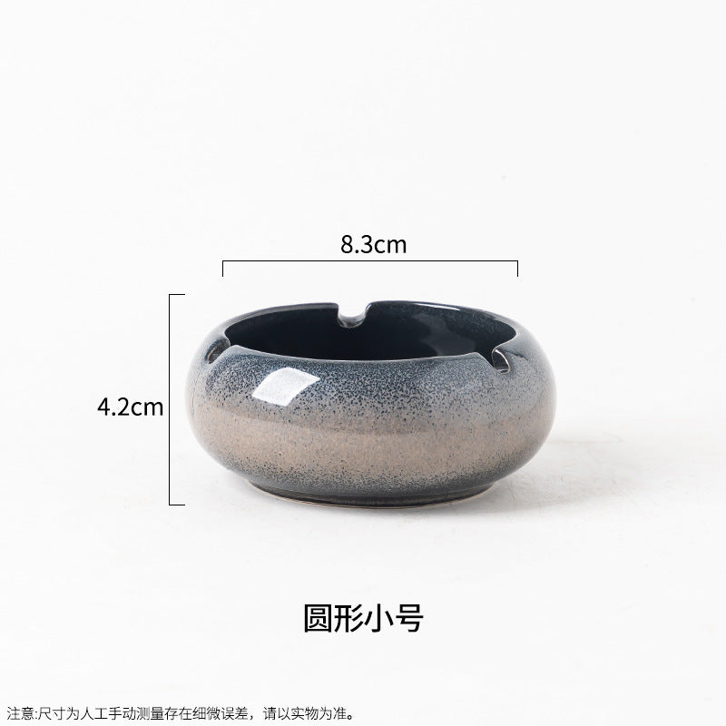Large Ashtray Creative Personality Ceramic Ashtray Home Retro Chinese Style Living Room Light Luxury Office Trendy Ashtray