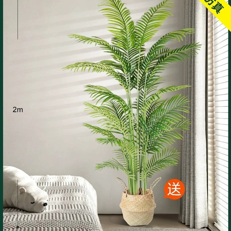 Artificial Green Plant High-End Light Luxury Anthurium Floor Potted Fake Flower Tree Indoor Living Room Bionic Plant Decorative Ornament