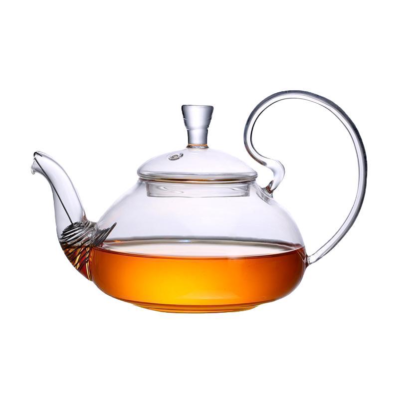 Glass Teapot High Temperature Resistant Thickened Filter Tea Brewing Teapot Household Heatable Fruit Flower Teapot Tea Set