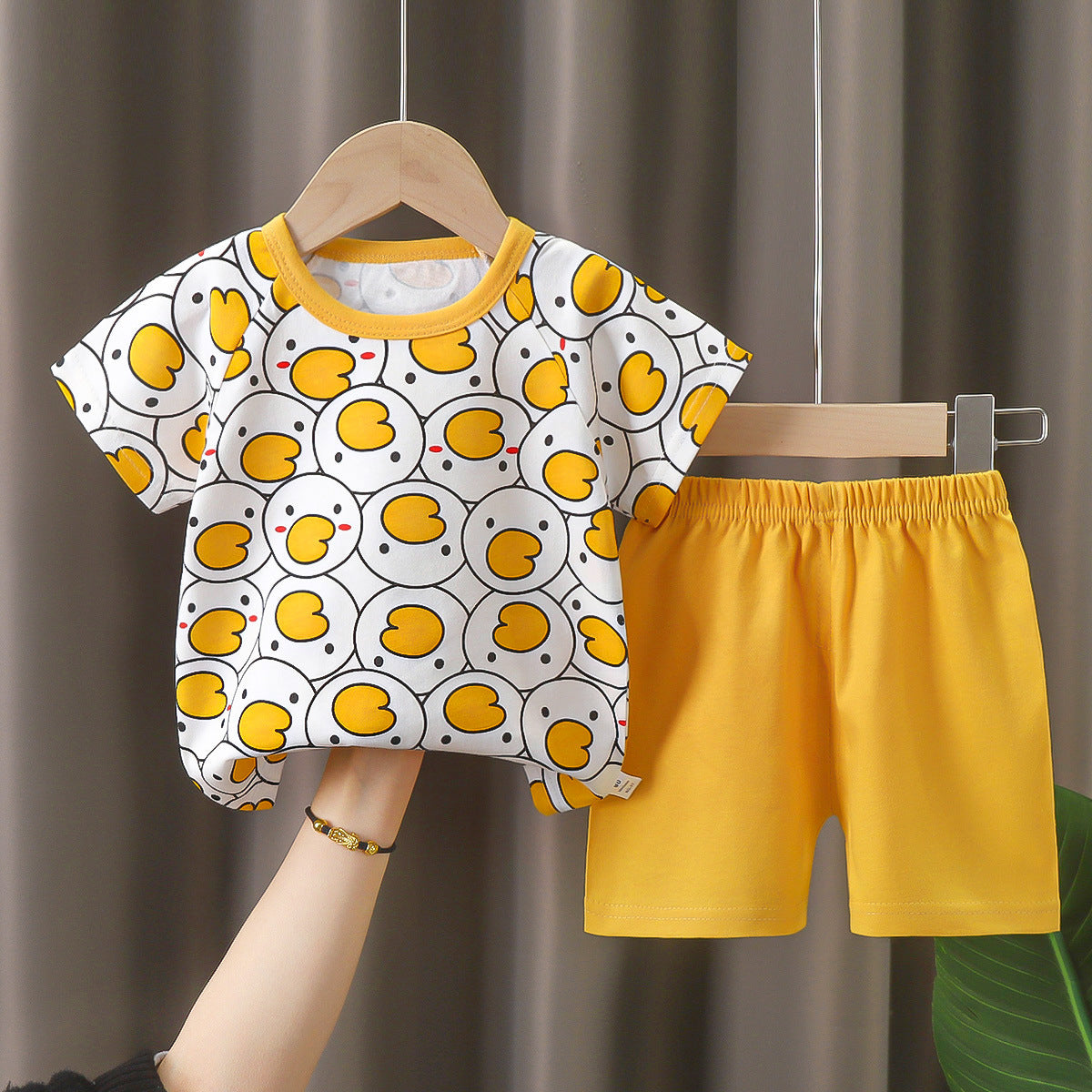 Children's Summer Short Sleeve Set a Cotton-like Boys' and Girls' Clothing t T-shirt Baby Summer Clothing2025Children's Clothing