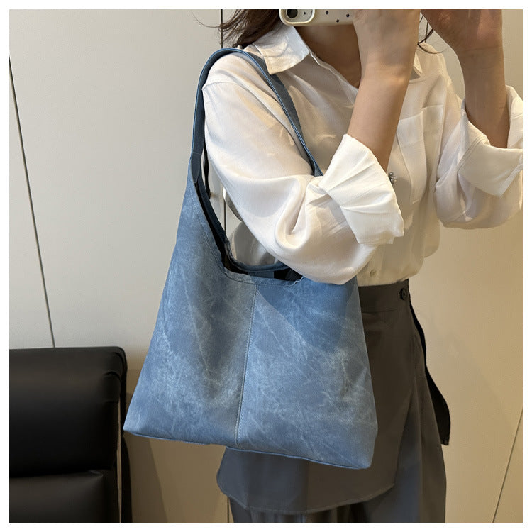 European and American Style Large Capacity Women's Bag2025Summer New Fashionable Single Shoulder Tote Bag Casual Underarm Bag