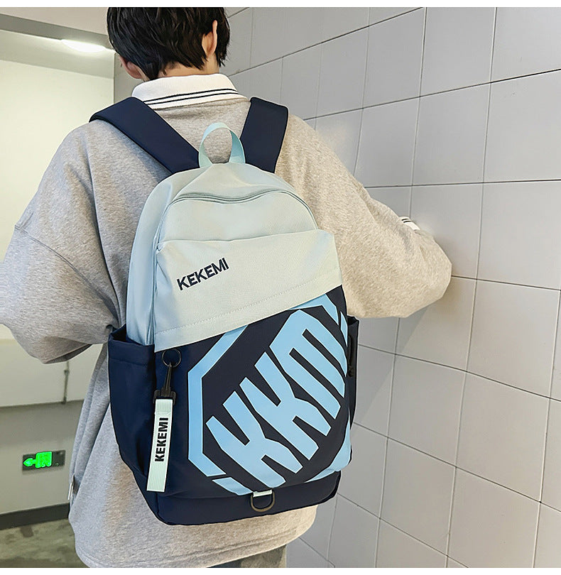 Cross-border Trade Casual Backpack Trendy Letter Waterproof Backpack Large-capacity outdoor travel high-value backpack http://detail.1688.com/offer/972131324440.html