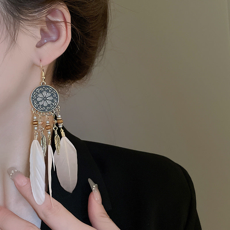 Bohemian Style Earrings for Women2025New Hot-Selling High-End Ethnic Style Unique Exaggerated Earrings Elegant Ear Jewelry