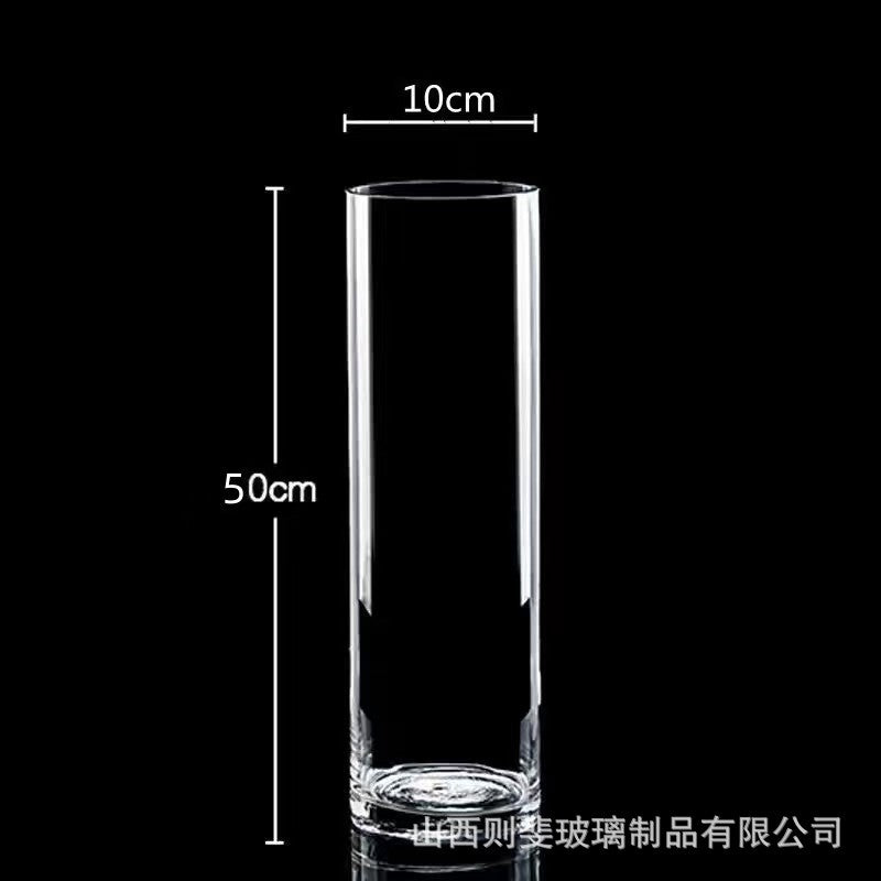 Zefei One-Piece Dropshipping Internet Celebrity Transparent Straight Glass Vase Bedroom Desktop Living Room Dining Table Fresh Flower Arrangement Ornament