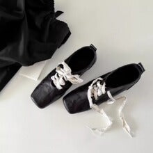 Soft Leather Version~Lancui Thick-Soled Chunky Heel Loafers for Women, Retro Style, Height-Increasing Slip-On Simple Leather Shoes for Petite Women