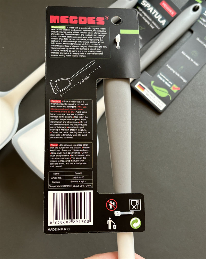 Upgraded and useful！High temperature resistant color-blocking food-grade silicone spatula！Special cooking spatula for non-stick pans at home