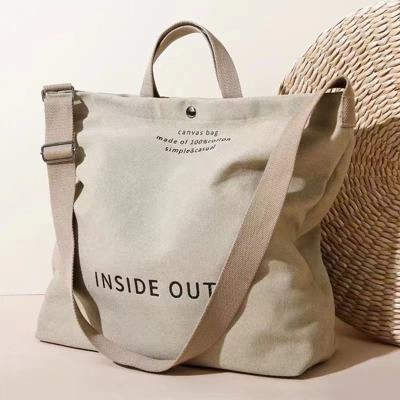 Canvas Crossbody Bag Men's Handbag Commuting Bag Male College Student Class Bag Shoulder Bag Large Capacity Backpack