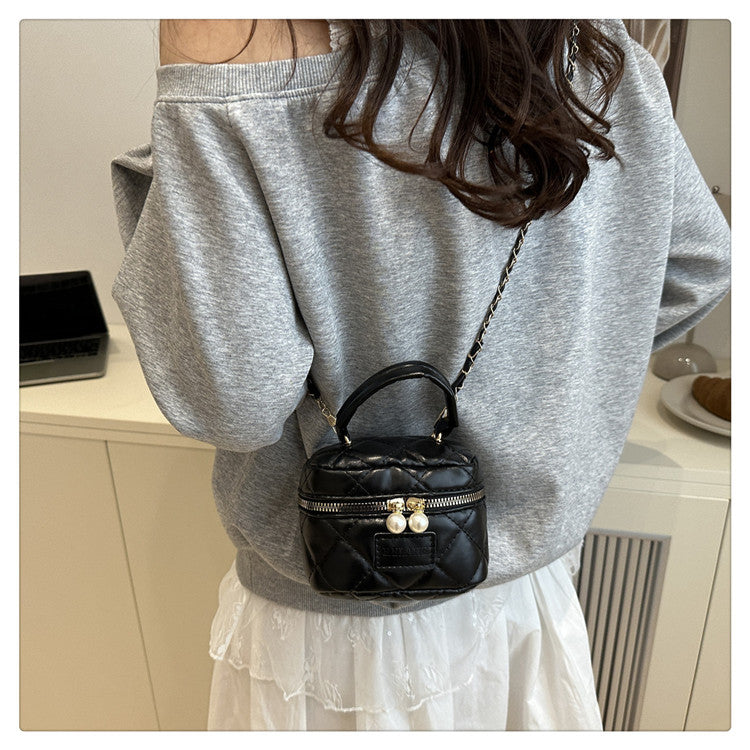 Women's Spring Summer Bag2025New Diamond Chain Bag High-End Fashionable Crossbody Bag Versatile Handheld Small Square Bag