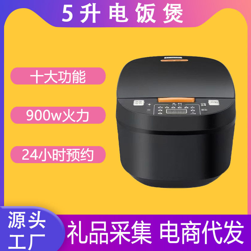 New smart home rice cooker non-stick pan 5L Large capacity multifunctional rice cooker gift wholesale manufacturer