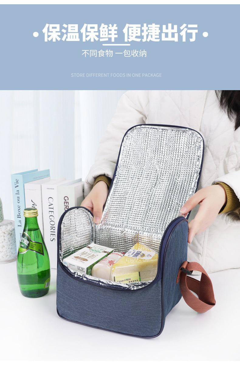 Simple Outdoor Large Capacity Lunch Box Storage Bag, Crossbody Multifunctional Lunch Bag, Portable Handheld Insulated Bento Bag