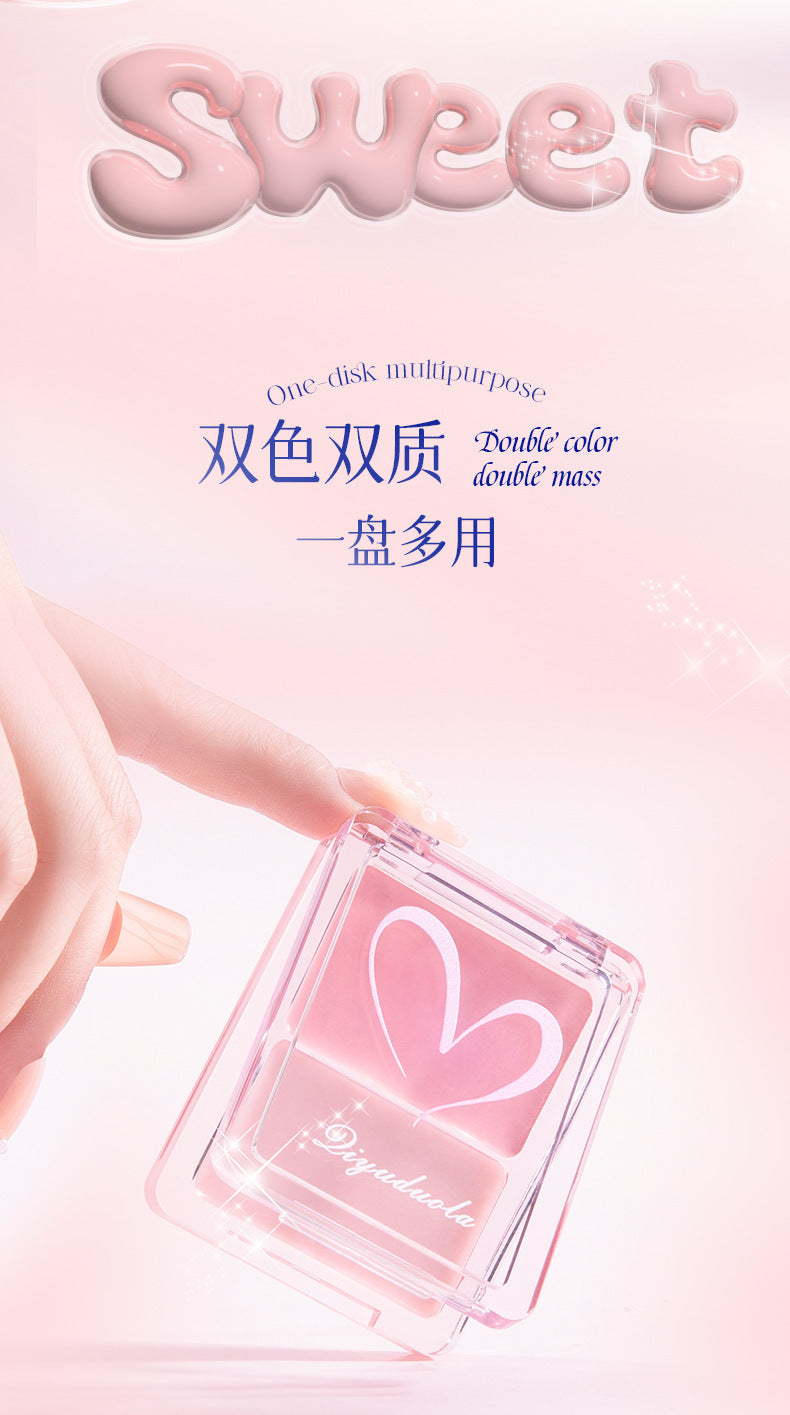 Qiyu Dora Water Glow Blush Palette Hydrating Natural Contour Highlight Expanding Color Face Brightening v864