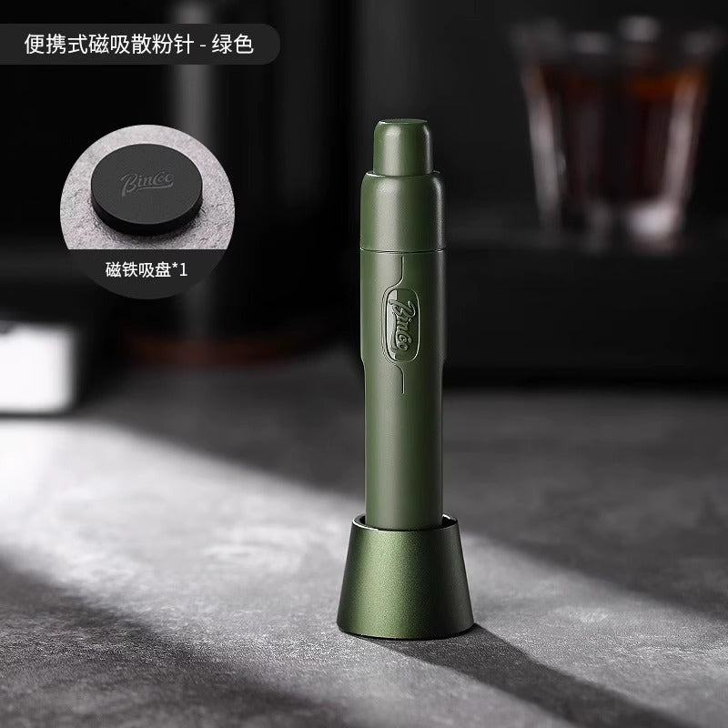 Bincoo Telescopic Magnetic Stainless Steel Powder Needle Coffee Powder Needle Evenly Stirring and Breaking Clumps Black