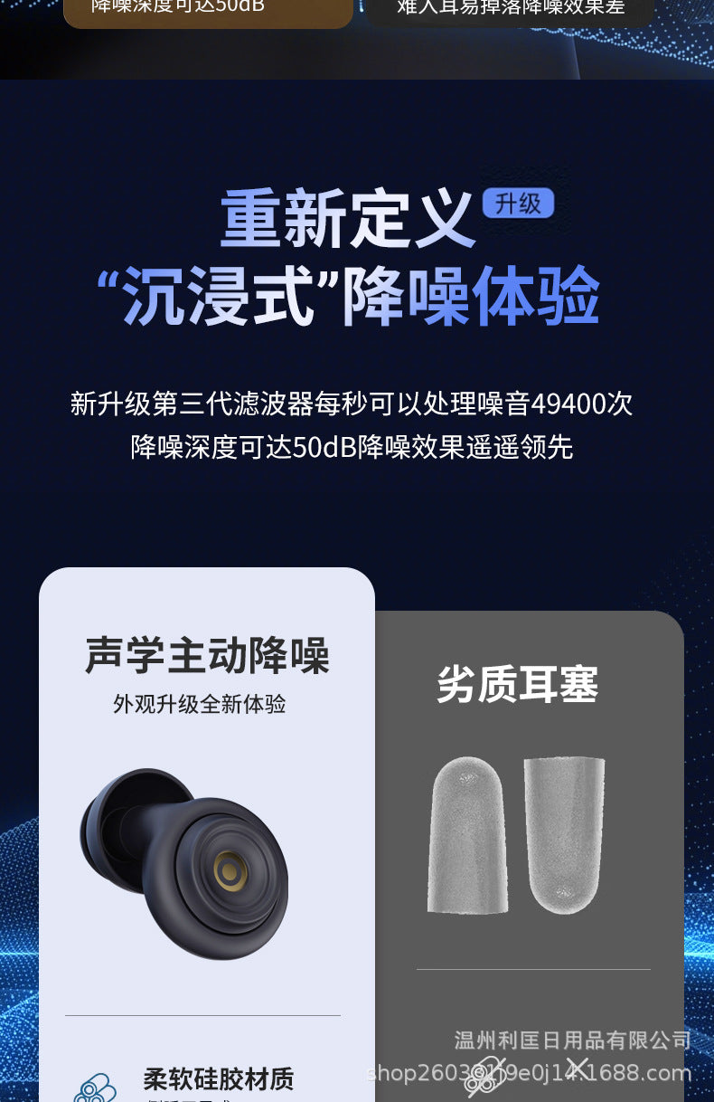 New Product Filter Silicone Noise Reduction Soundproof Earplugs Adult Student Immersive Self-study Sleep Anti-noise Mute Artifact
