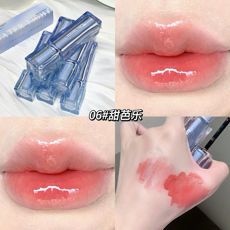 Cross-border Exclusive Hot Sale SENSORY PARTY Butterfly Soft Honey Mirror Lip Gloss Matte Finish Brightening Lip Gloss