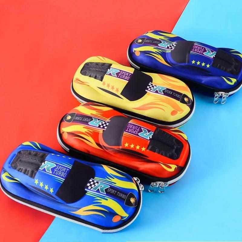 3D Racing car Pencil cases Cartoons school pencil case for c