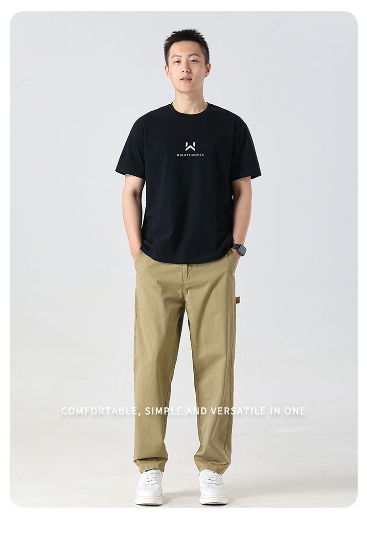 Printed cotton ice silk cool summer short sleeves T Men's American Style High Street Simple Loose Short Shirt t Couple Style