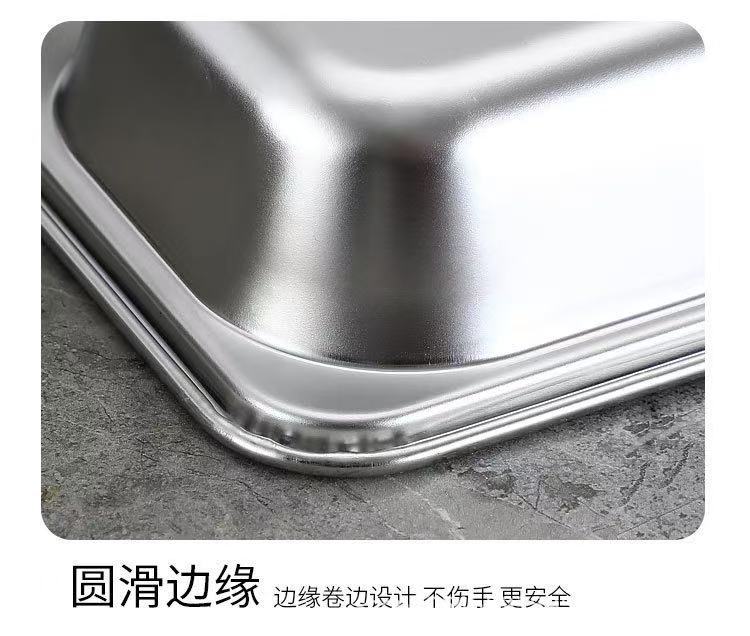 304Stainless Steel Compartmented Student Dinner Plate Thickened Canteen Dinner Plate Kindergarten Lunch Box Set Adult Meal Sharing