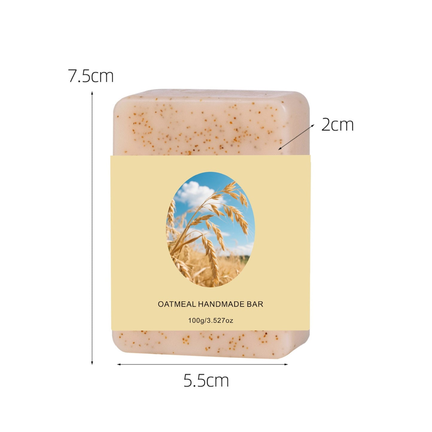 Cross-border Oatmeal Scrub Granules Kojic Acid Soap Facial Body Soap Essential Oil Handmade Soap Amazon Spot Export