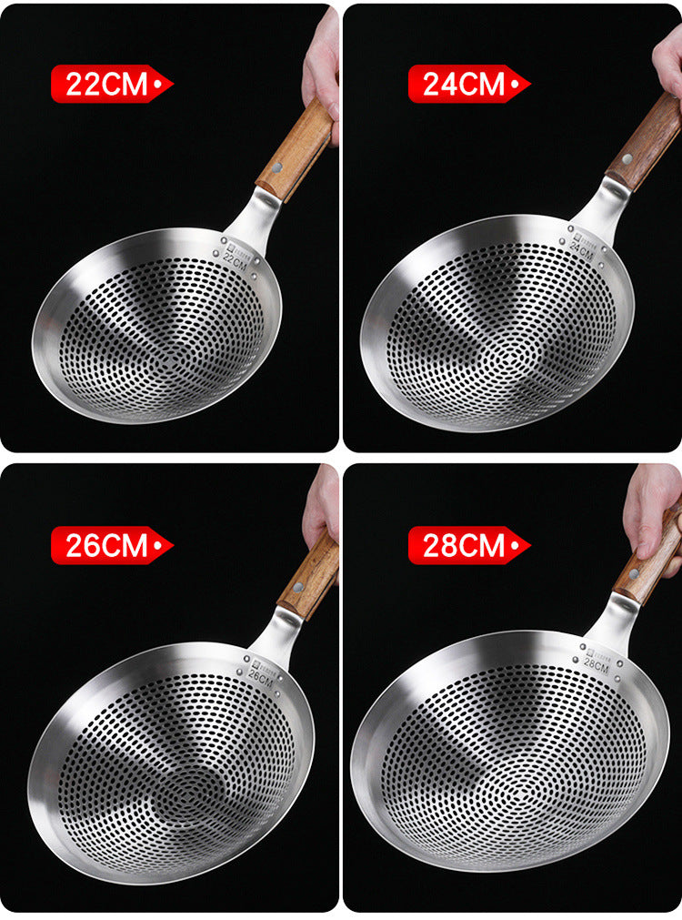Extra Large Thickened Stainless Steel Strainer for Home Use, Noodle Strainer, Dumpling Strainer, Large Kitchen Oil Strainer, Sieve