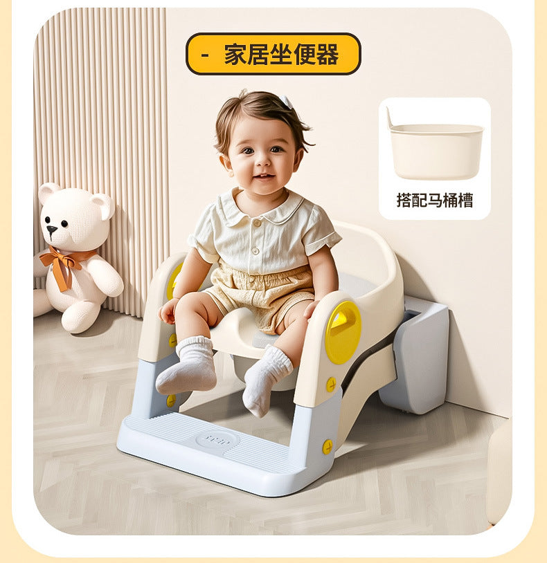 【Same Low Price】Children's Toilet Step Ladder Foldable Baby Potty Training Aid Boys and Girls Infant Handrail Toilet Step Ladder