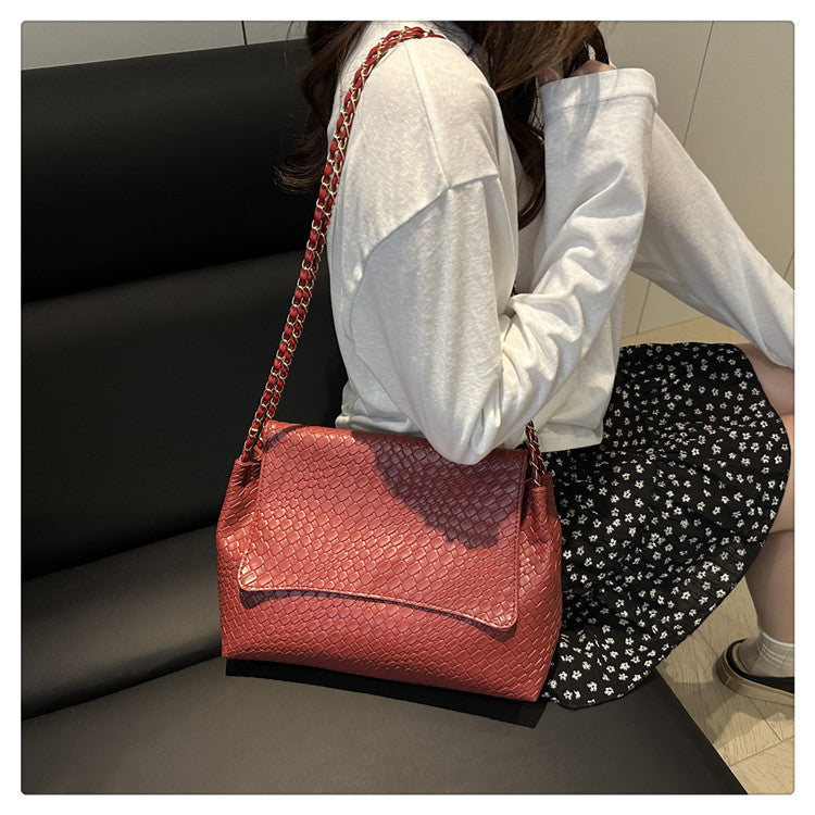 Korean Style ins Chain Bag Versatile Simple Large Capacity Shoulder Bag New Large Underarm Bag Commuter Bag
