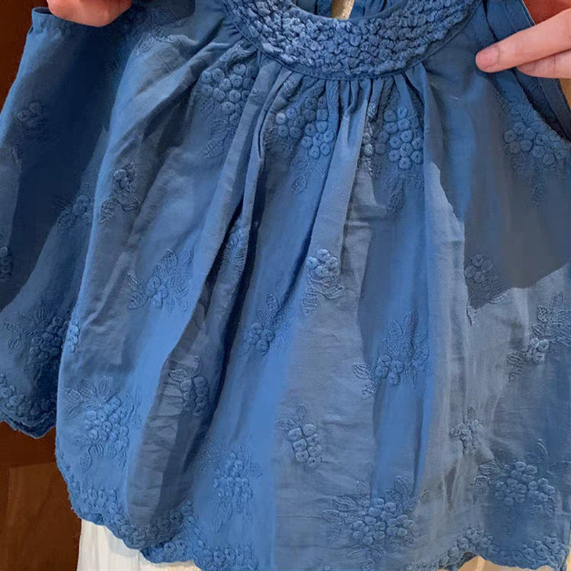 Sweet Little Girl Stylish Summer Outfit2025New Fashionable Toddler Tops for Girls Korean Style Two-Piece Set Trendy