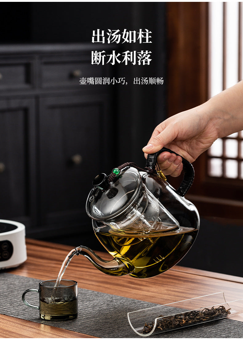 High Borosilicate Glass Teapot Thickened Heat-Resistant Electric Ceramic Stove Large Capacity Tea Set Tea Brewing Pot Single Pot Manufacturer