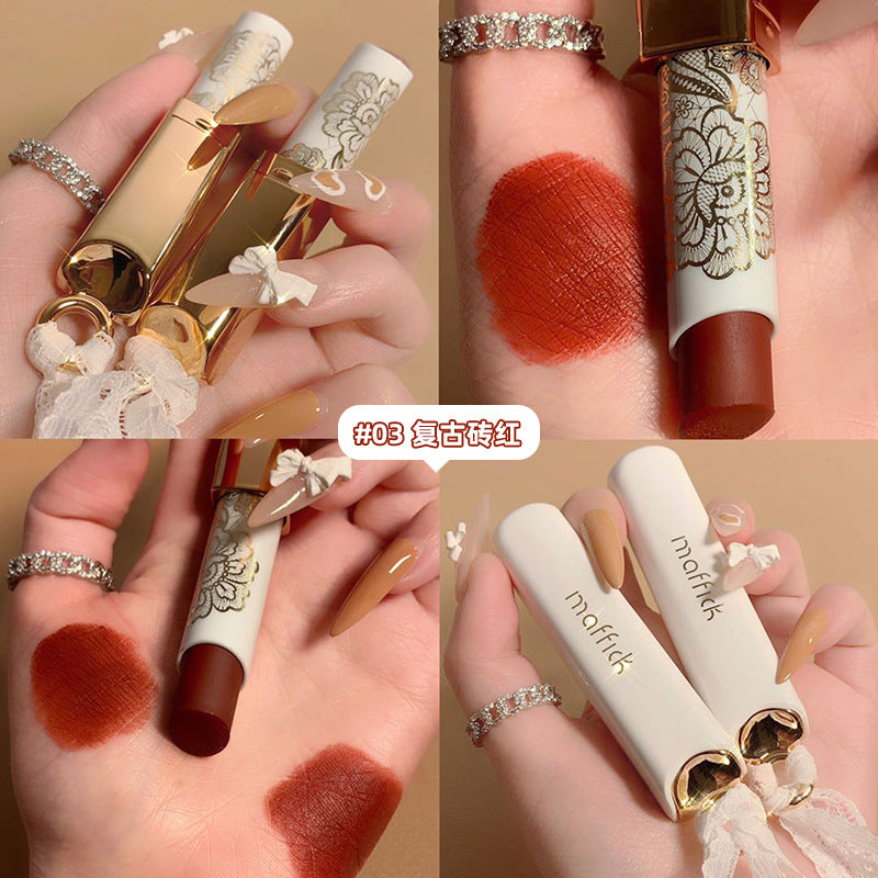 Factory direct sales MAFFICK Lace Whisper Light Mist Matte Lipstick Matte Long-lasting Non-stick Cup Lipstick