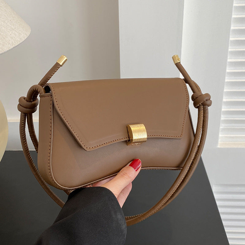 Trendy Women's Shoulder Crossbody Bag Small Square Bag2024Spring new style simple retro hand-held underarm bag