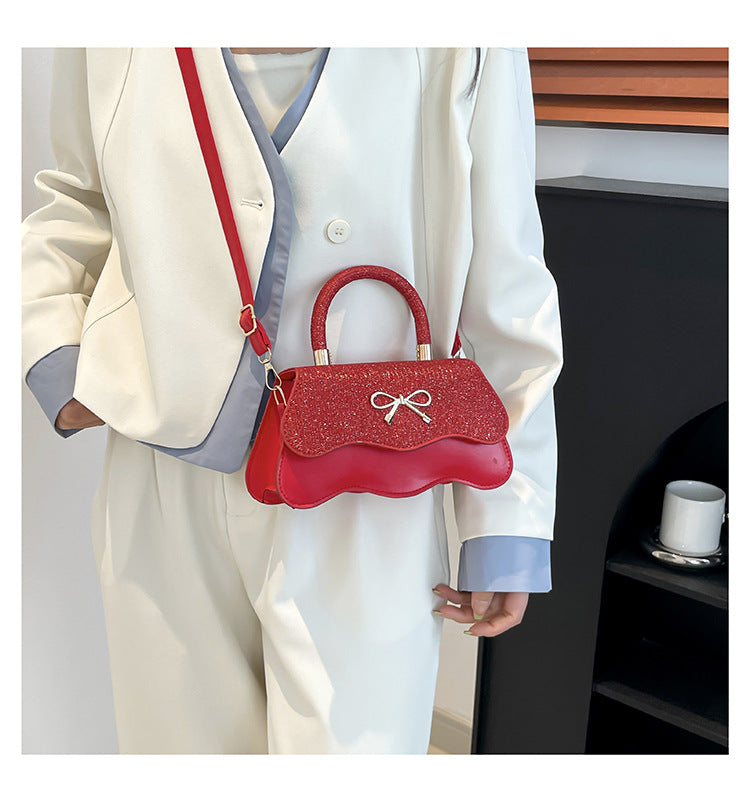 Fashion Trend Casual Simple Texture Baguette Bag2025Summer new style women's personalized shoulder crossbody bag