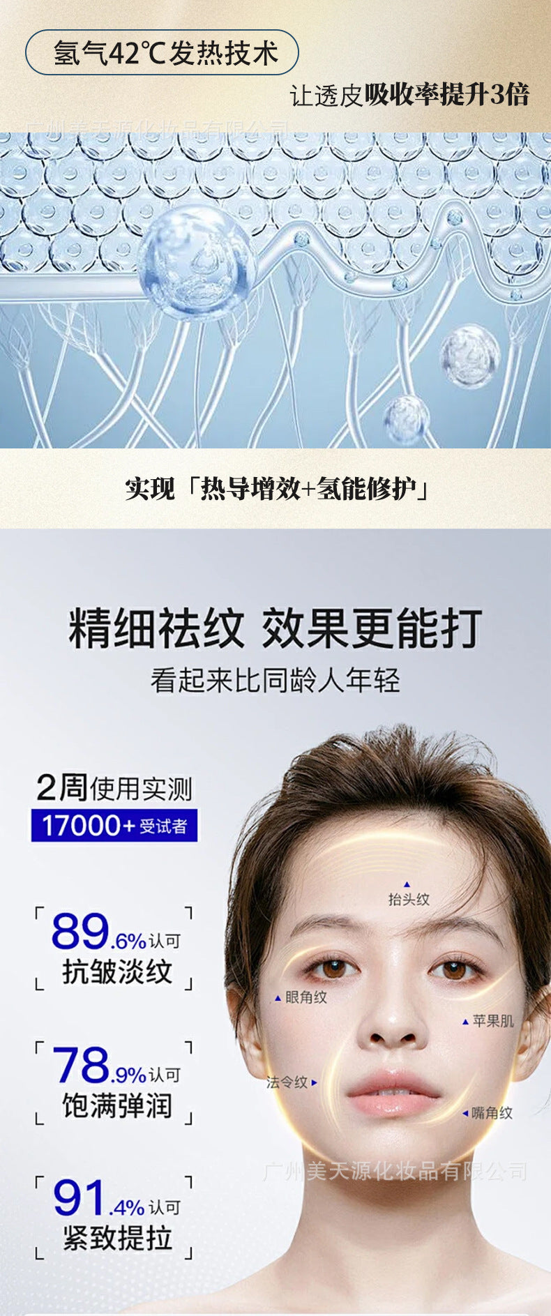 Hospital Line Exclusive Hydrogen Heating Mask SPA Grade Fine Line Reduction Accelerated Absorption Gold Micro Pressure Thermal Conductive Mask Manufacturer